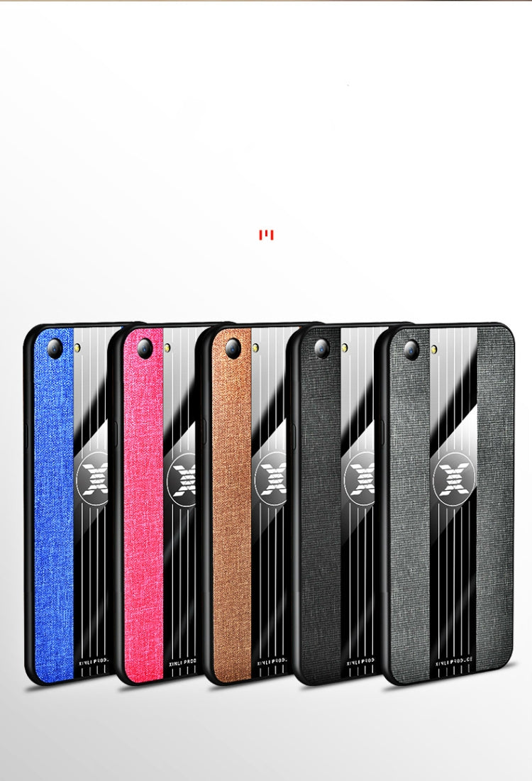 For  OPPO A83 XINLI Stitching Cloth Textue Shockproof TPU Protective Case