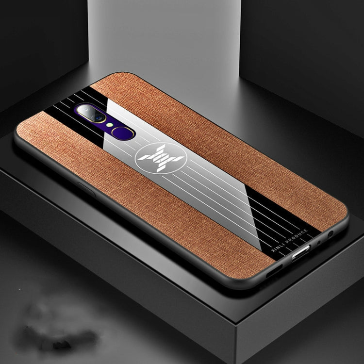 For OPPO A9 XINLI Stitching Cloth Textue Shockproof TPU Protective Case