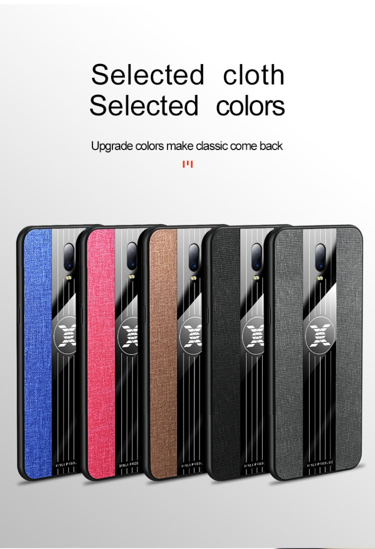 For OPPO R17 PRO XINLI Stitching Cloth Textue Shockproof TPU Protective Case