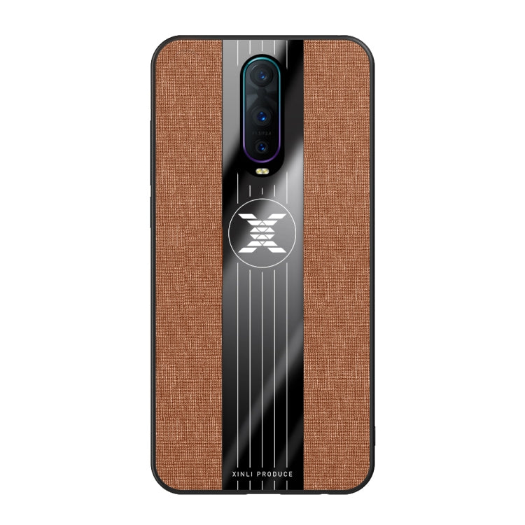 For OPPO R17 PRO XINLI Stitching Cloth Textue Shockproof TPU Protective Case