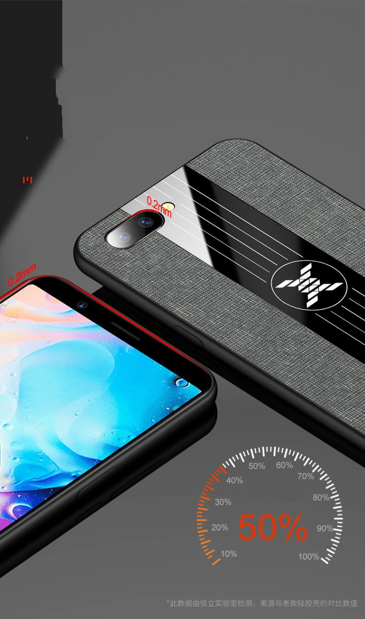 For OPPO R11 XINLI Stitching Cloth Textue Shockproof TPU Protective Case