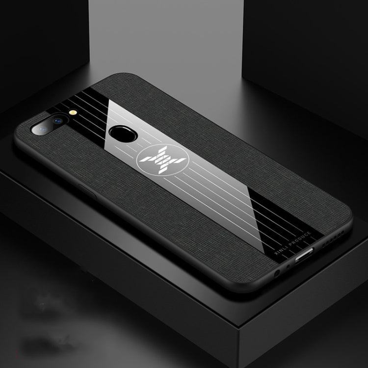For OPPO  R11S Plus XINLI Stitching Cloth Textue Shockproof TPU Protective Case
