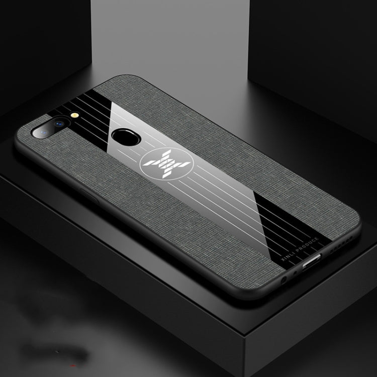 For OPPO  R11S Plus XINLI Stitching Cloth Textue Shockproof TPU Protective Case
