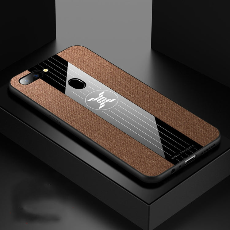 For OPPO  R11S Plus XINLI Stitching Cloth Textue Shockproof TPU Protective Case
