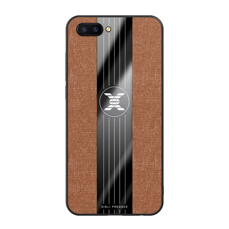 For OPPO  R11S Plus XINLI Stitching Cloth Textue Shockproof TPU Protective Case