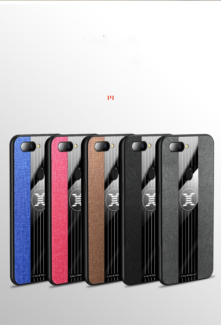 For OPPO  R11S Plus XINLI Stitching Cloth Textue Shockproof TPU Protective Case