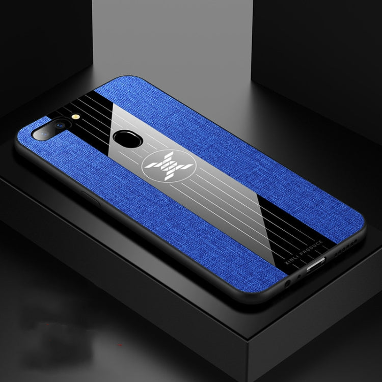 For OPPO  R11S Plus XINLI Stitching Cloth Textue Shockproof TPU Protective Case