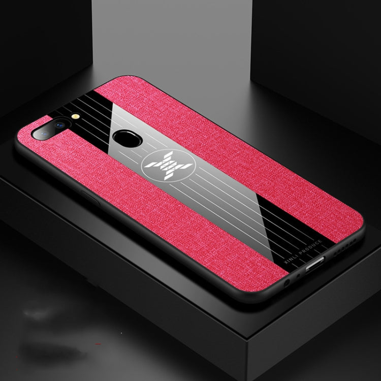 For OPPO  R11S Plus XINLI Stitching Cloth Textue Shockproof TPU Protective Case