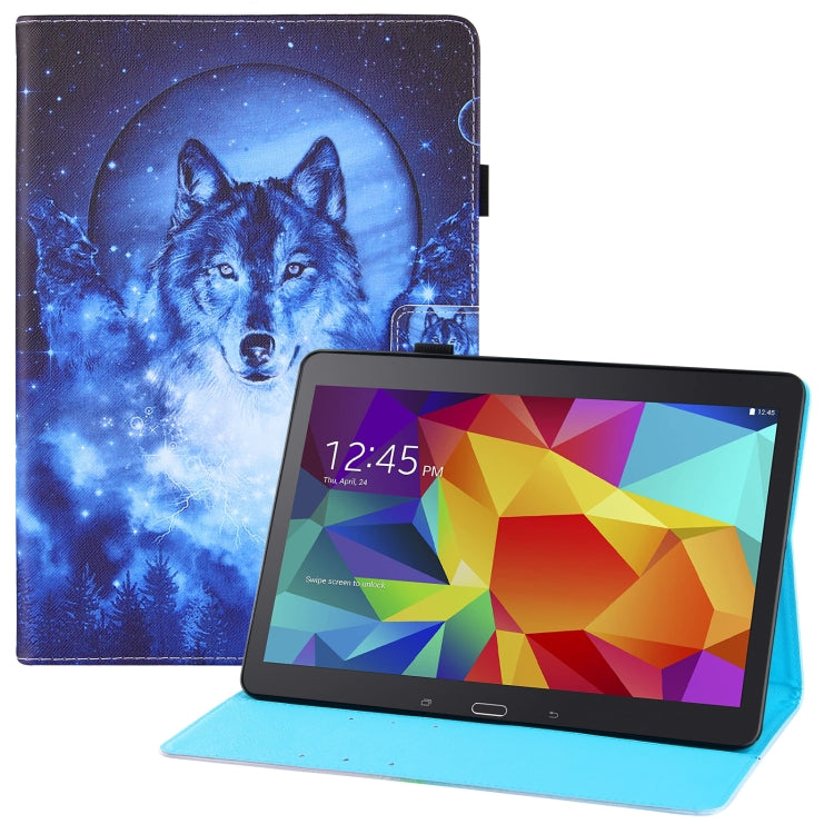 For Samsung Galaxy Tab 4 10.1 T530 Colored Drawing Horizontal Flip PU Leather Case with Holder & Card Slots & Wallet & Sleep / Wake-up Function