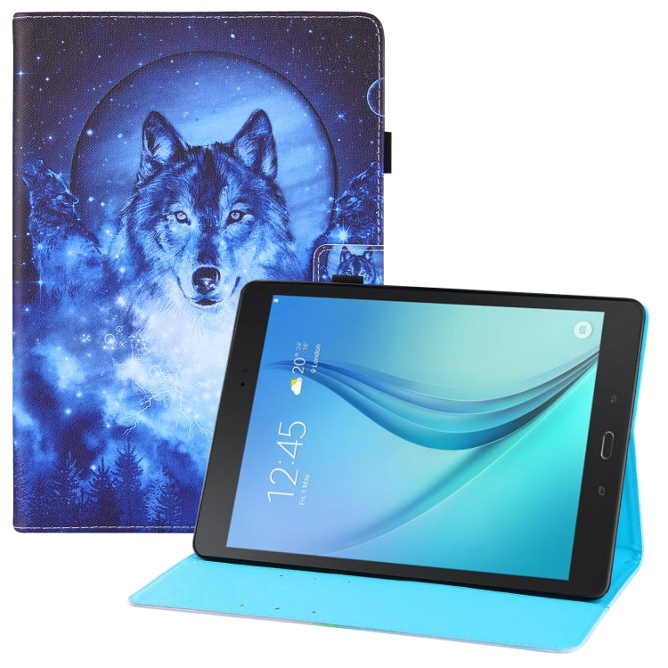 For Samsung Galaxy Tab A 9.7 T550 Colored Drawing Horizontal Flip PU Leather Case with Holder & Card Slots & Wallet & Sleep / Wake-up Function