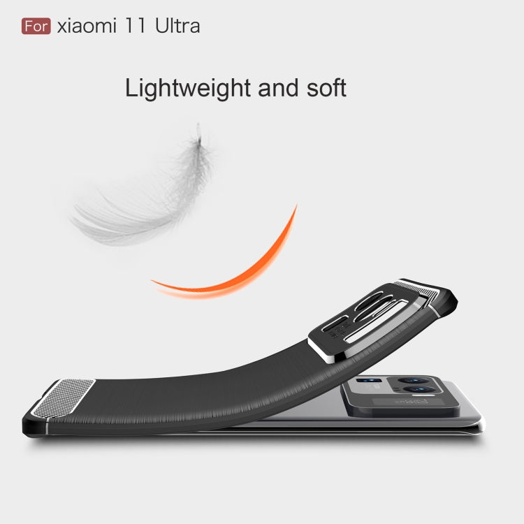 For Xiaomi Mi 11 Ultra Brushed Texture Carbon Fiber TPU Case