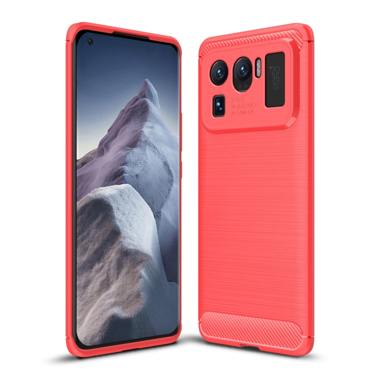 For Xiaomi Mi 11 Ultra Brushed Texture Carbon Fiber TPU Case