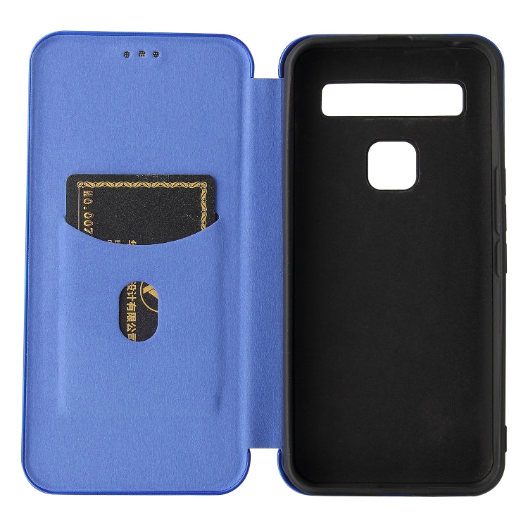 For TCL 10 5G UW(US Version) Carbon Fiber Texture Horizontal Flip TPU + PC + PU Leather Case with Card Slot