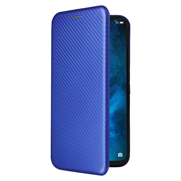 For TCL 10 5G UW(US Version) Carbon Fiber Texture Horizontal Flip TPU + PC + PU Leather Case with Card Slot