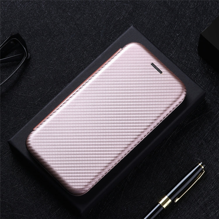 For TCL 10 5G UW(US Version) Carbon Fiber Texture Horizontal Flip TPU + PC + PU Leather Case with Card Slot