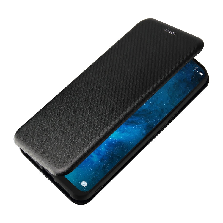 For TCL 10 5G UW(US Version) Carbon Fiber Texture Horizontal Flip TPU + PC + PU Leather Case with Card Slot
