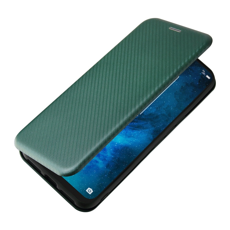 For TCL 10 5G UW(US Version) Carbon Fiber Texture Horizontal Flip TPU + PC + PU Leather Case with Card Slot