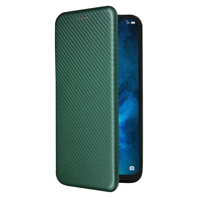 For TCL 10 5G UW(US Version) Carbon Fiber Texture Horizontal Flip TPU + PC + PU Leather Case with Card Slot