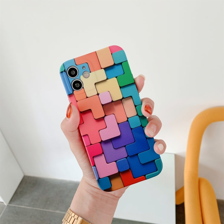 For iPhone 11 Pro 3D Cube IMD Shockproof Protective Case