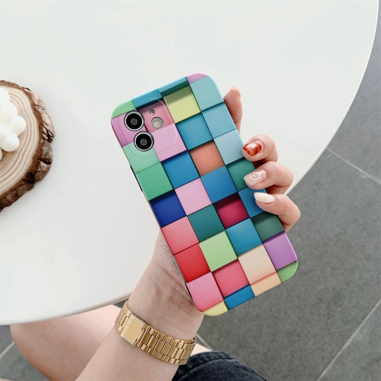 For iPhone 11 Pro Max 3D Cube IMD Shockproof Protective Case