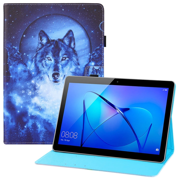 For Huawei MediaPad T3 8.0 Colored Drawing Horizontal Flip PU Leather Case with Holder & Card Slots & Wallet