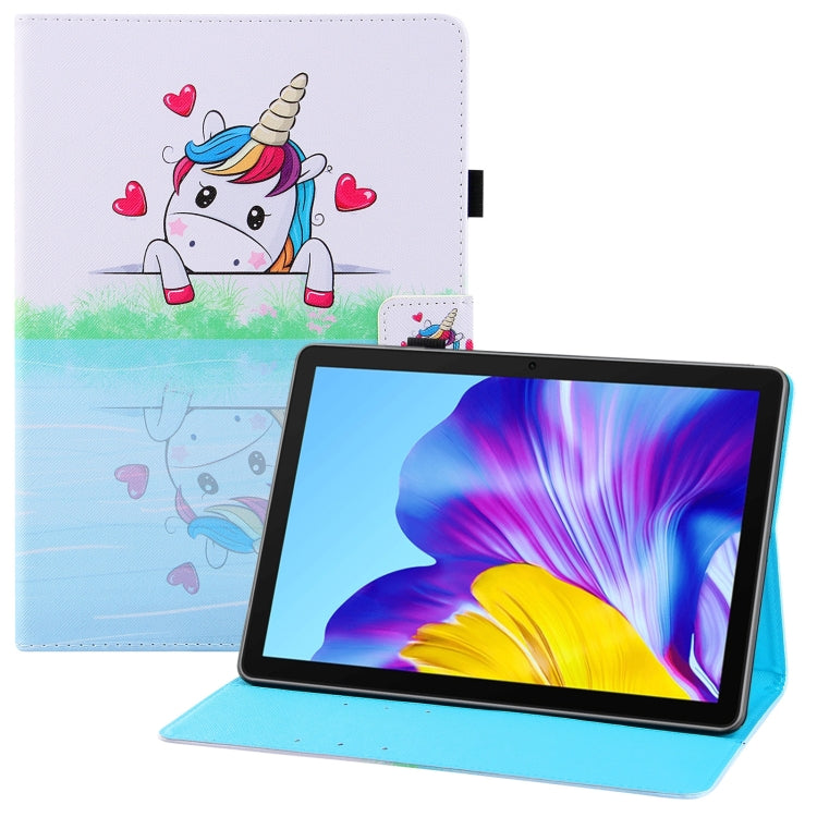 For Honor Pad 6 10.1 Colored Drawing Horizontal Flip PU Leather Case with Holder & Card Slots & Wallet