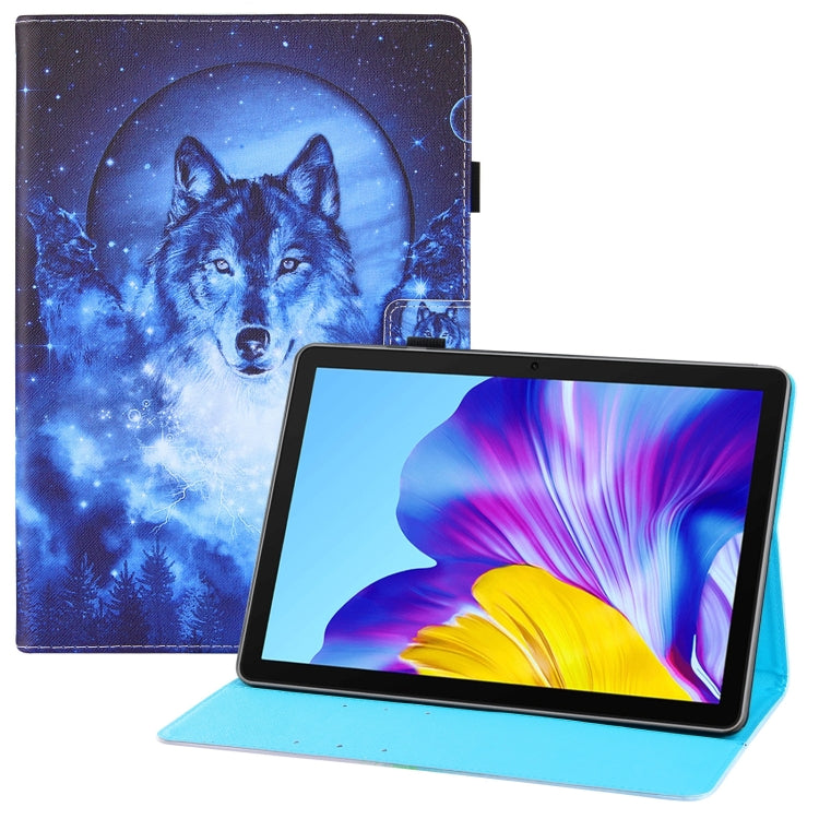 For Honor Pad 6 10.1 Colored Drawing Horizontal Flip PU Leather Case with Holder & Card Slots & Wallet