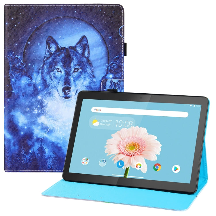 For Lenovo Tab M10 TB-X505 / X605F Colored Drawing Horizontal Flip PU Leather Case with Holder & Card Slots & Wallet