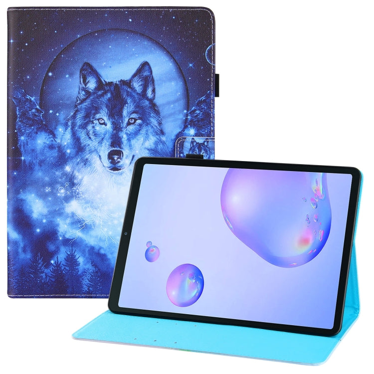 For Samsung Galaxy Tab A 8.4 2020 T307U Colored Drawing Horizontal Flip PU Leather Case with Holder & Card Slots & Wallet