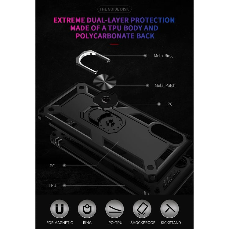 For Samsung Galaxy A02 / M02 Shockproof TPU + PC Protective Case with 360 Degree Rotating Holder