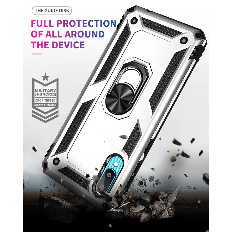 For Samsung Galaxy A02 / M02 Shockproof TPU + PC Protective Case with 360 Degree Rotating Holder