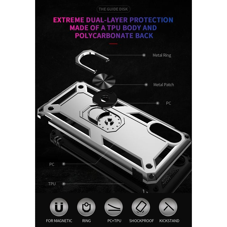 For Samsung Galaxy A02 / M02 Shockproof TPU + PC Protective Case with 360 Degree Rotating Holder