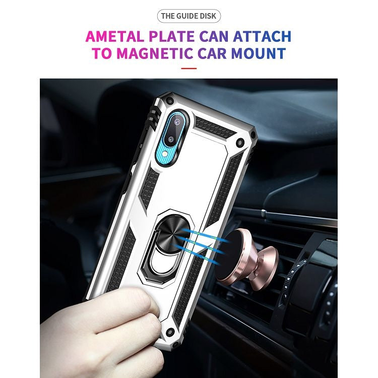 For Samsung Galaxy A02 / M02 Shockproof TPU + PC Protective Case with 360 Degree Rotating Holder