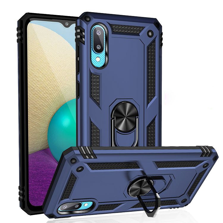 For Samsung Galaxy A02 / M02 Shockproof TPU + PC Protective Case with 360 Degree Rotating Holder
