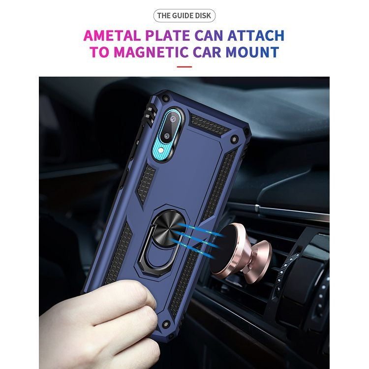 For Samsung Galaxy A02 / M02 Shockproof TPU + PC Protective Case with 360 Degree Rotating Holder