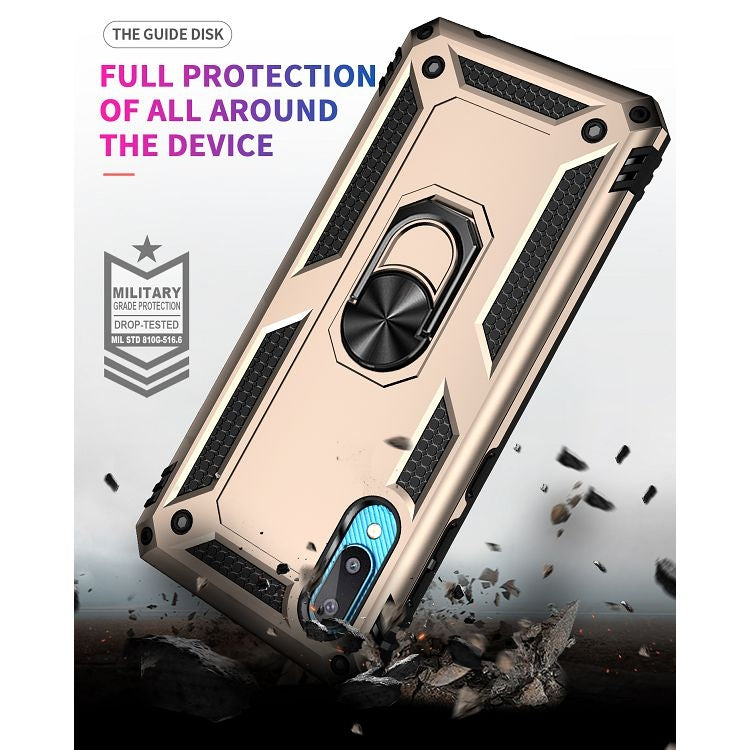 For Samsung Galaxy A02 / M02 Shockproof TPU + PC Protective Case with 360 Degree Rotating Holder