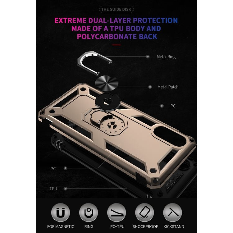 For Samsung Galaxy A02 / M02 Shockproof TPU + PC Protective Case with 360 Degree Rotating Holder