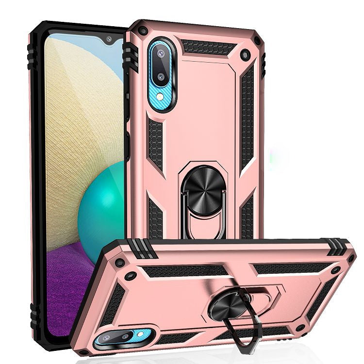 For Samsung Galaxy A02 / M02 Shockproof TPU + PC Protective Case with 360 Degree Rotating Holder
