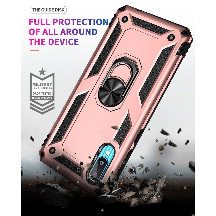 For Samsung Galaxy A02 / M02 Shockproof TPU + PC Protective Case with 360 Degree Rotating Holder