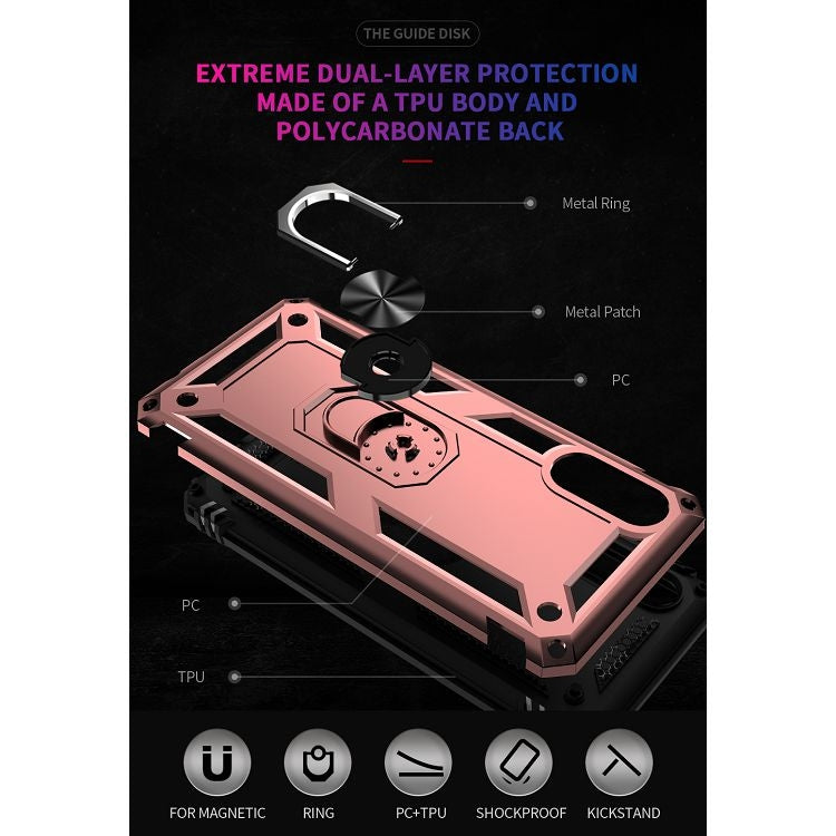 For Samsung Galaxy A02 / M02 Shockproof TPU + PC Protective Case with 360 Degree Rotating Holder