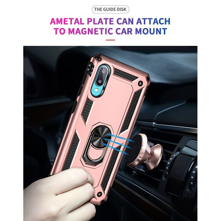 For Samsung Galaxy A02 / M02 Shockproof TPU + PC Protective Case with 360 Degree Rotating Holder