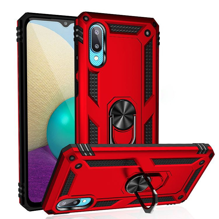 For Samsung Galaxy A02 / M02 Shockproof TPU + PC Protective Case with 360 Degree Rotating Holder