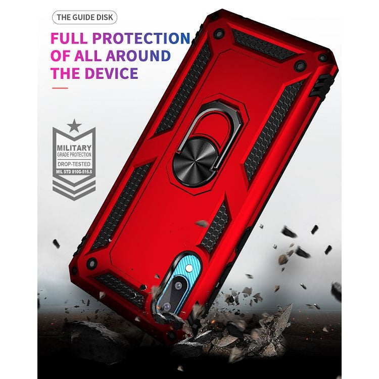 For Samsung Galaxy A02 / M02 Shockproof TPU + PC Protective Case with 360 Degree Rotating Holder