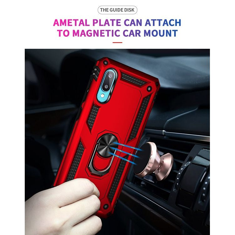 For Samsung Galaxy A02 / M02 Shockproof TPU + PC Protective Case with 360 Degree Rotating Holder