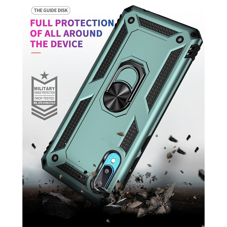 For Samsung Galaxy A02 / M02 Shockproof TPU + PC Protective Case with 360 Degree Rotating Holder
