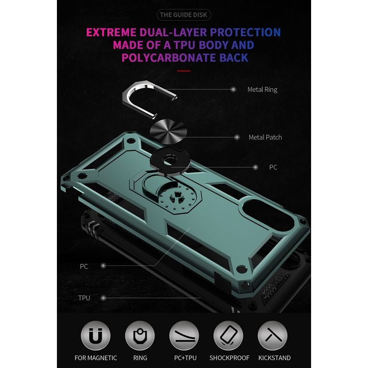 For Samsung Galaxy A02 / M02 Shockproof TPU + PC Protective Case with 360 Degree Rotating Holder