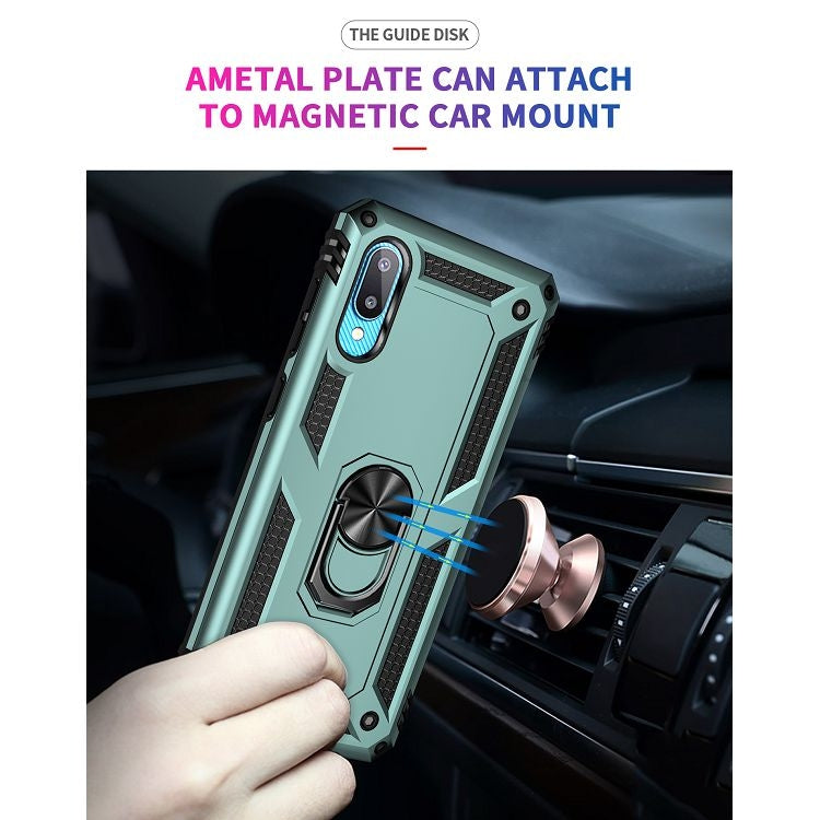 For Samsung Galaxy A02 / M02 Shockproof TPU + PC Protective Case with 360 Degree Rotating Holder