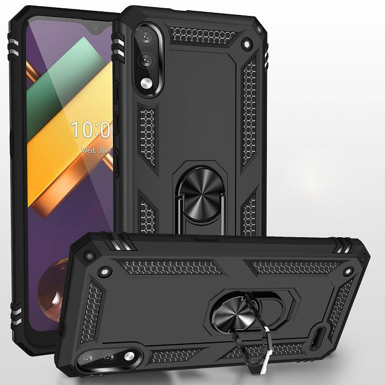 For LG K22 Shockproof TPU + PC Protective Case with 360 Degree Rotating Holder