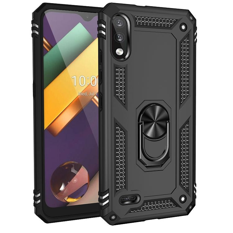 For LG K22 Shockproof TPU + PC Protective Case with 360 Degree Rotating Holder