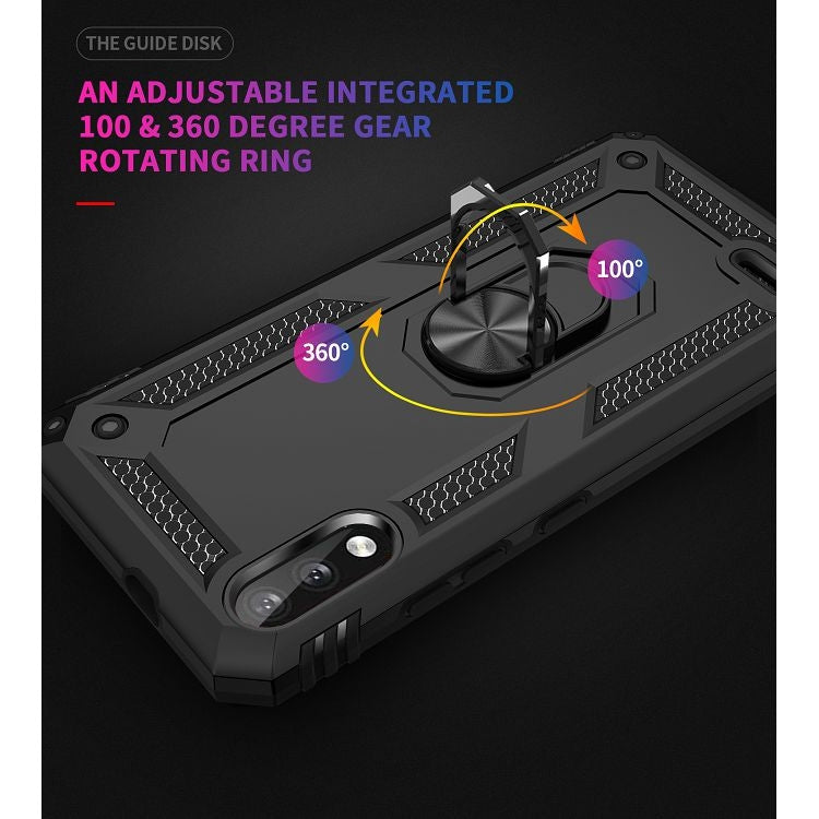 For LG K22 Shockproof TPU + PC Protective Case with 360 Degree Rotating Holder